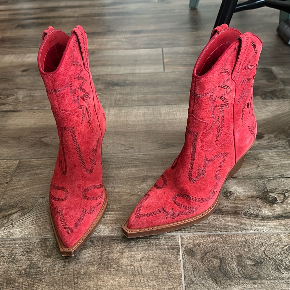 Red Suede Boots from Dolce Vita. Runa style